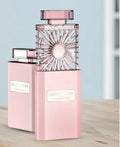 Pink portable USB rechargeable perfume fan for personal fragrance application
