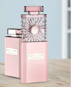Pink portable USB rechargeable perfume fan for personal fragrance application