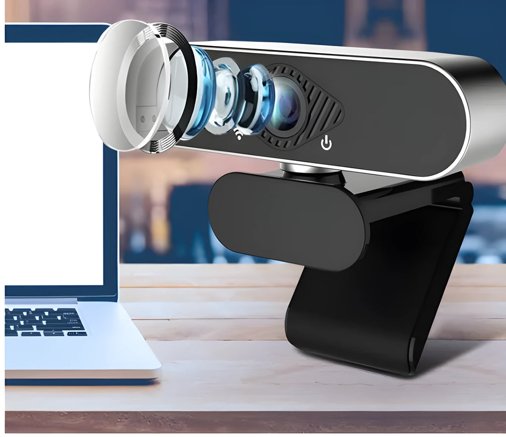 Silver network camera with 2MP sensor and 3.6mm lens for indoor 1080P surveillance
