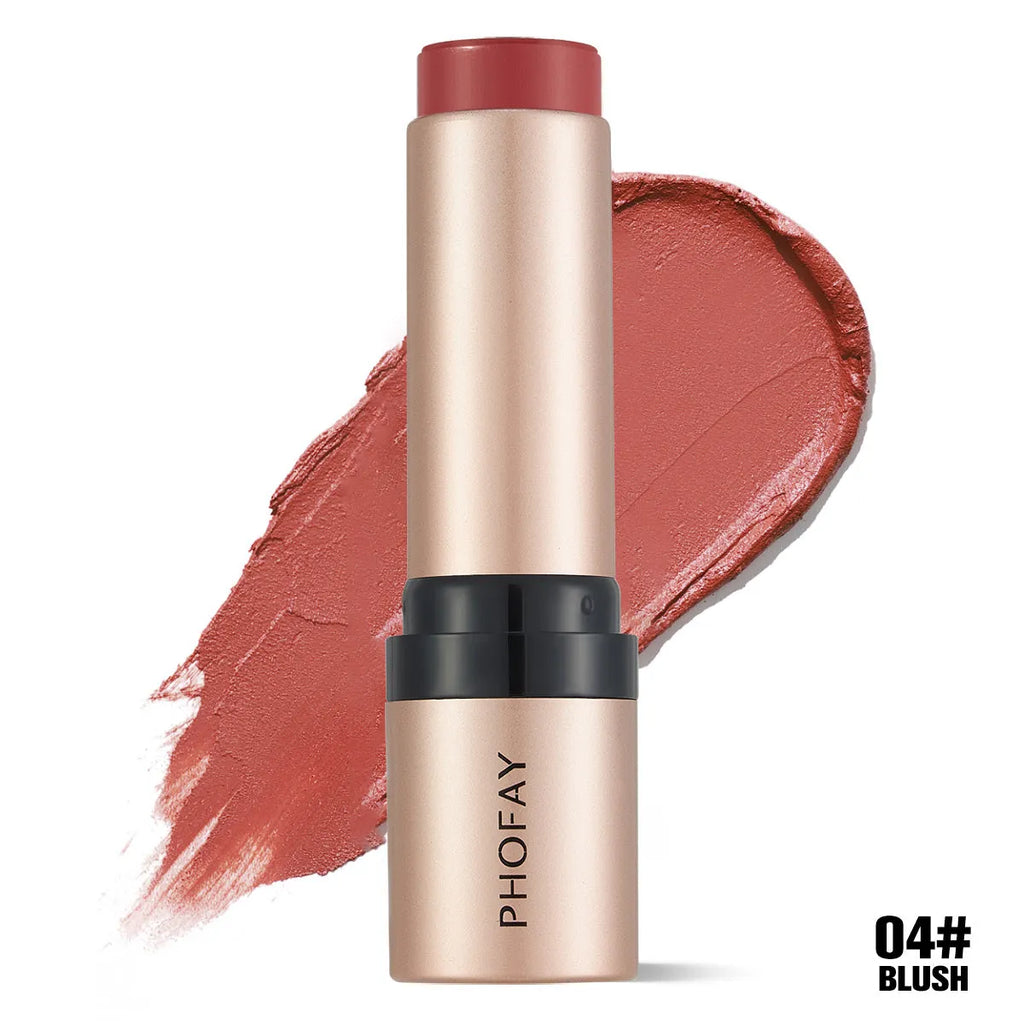 PHOFAY Shaping Contour Stick 10g with built-in brush and five nubs, available in 8 shades for cheekbone and jawline definition.
