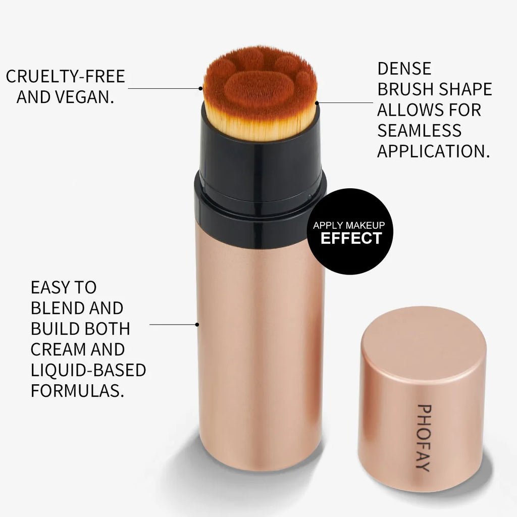 PHOFAY Shaping Contour Stick 10g with built-in brush and five nubs, available in 8 shades for cheekbone and jawline definition.