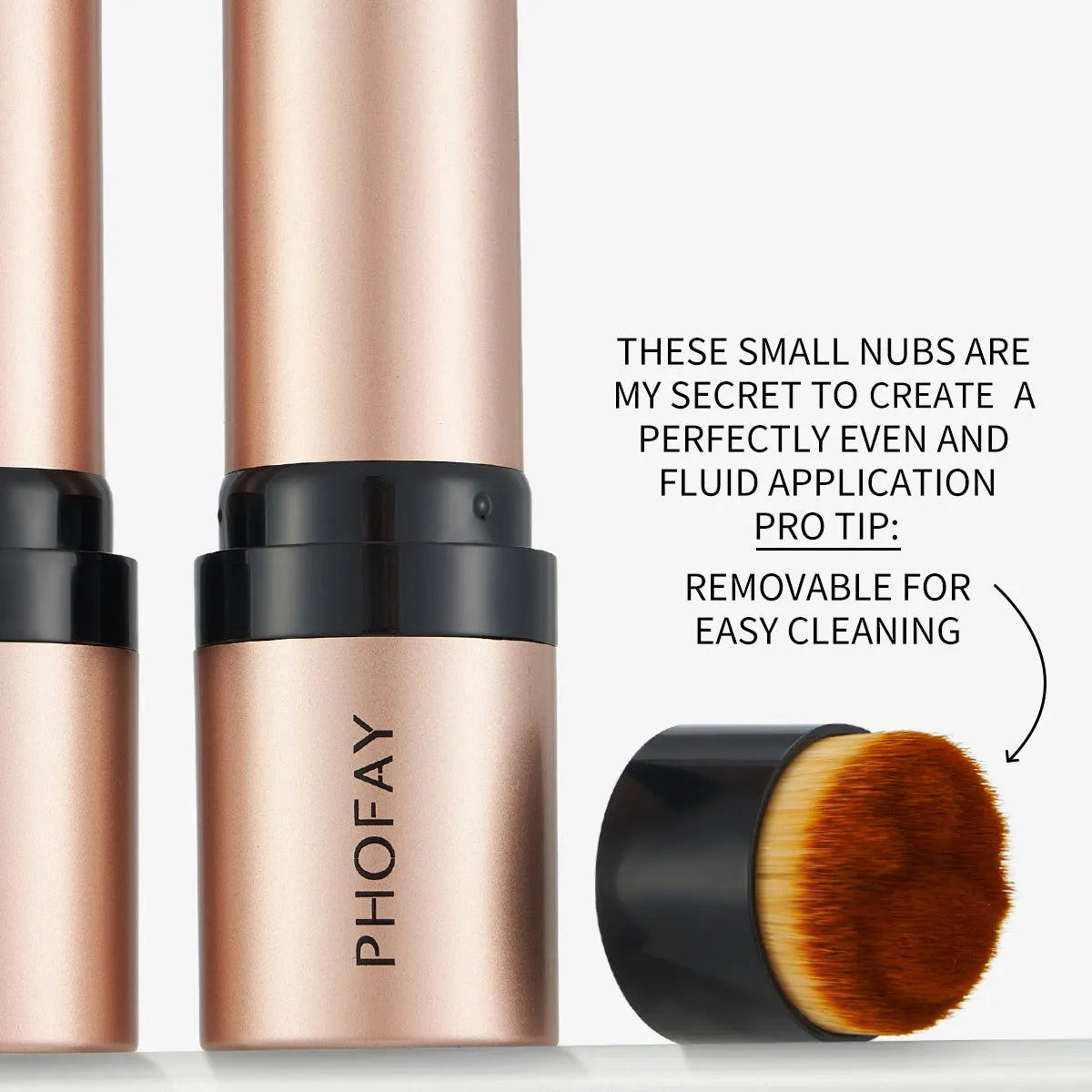 PHOFAY Shaping Contour Stick 10g with built-in brush and five nubs, available in 8 shades for cheekbone and jawline definition.