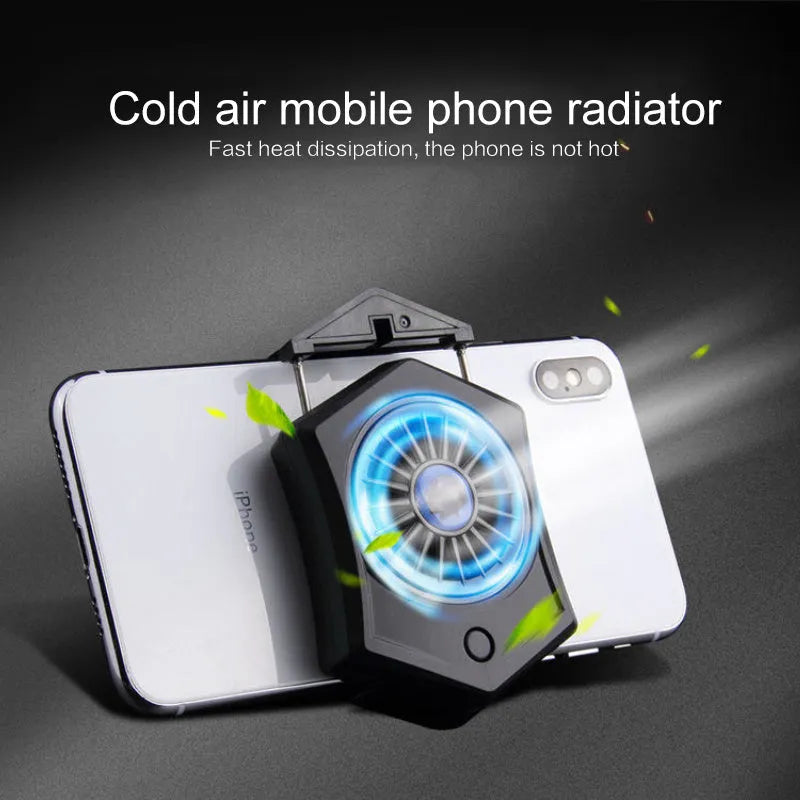 Black and white USB mobile phone radiator cooling fan for gaming accessories