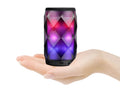 Black crystal diamond-cut Coke can shaped lantern speaker with colourful LED lighting effects