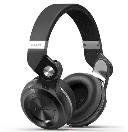 Bluedio T2 Plus wireless Bluetooth on-ear headset in blue colour with 57mm drivers