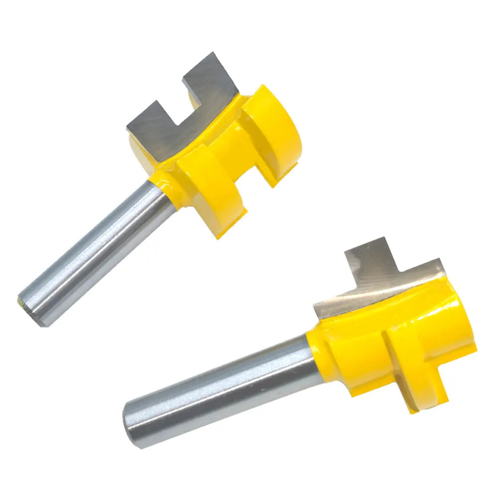 Yellow hard alloy T-slot milling cutter with 30mm blade and 8mm shank