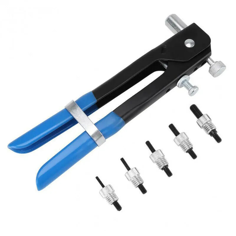 Alloy steel manual riveter nut gun set, model 86PC or 106PC.