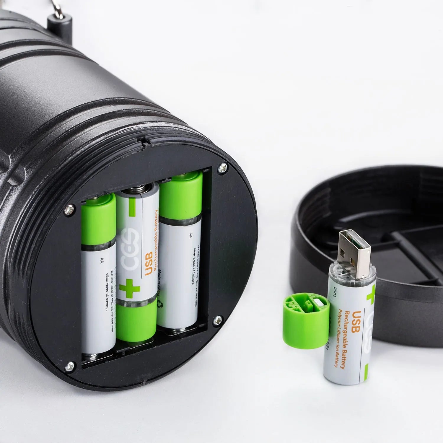 CES U501 USB fast charge AA lithium battery silver green with constant voltage and overcharge protection
