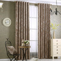Modern chenille blackout curtain in solid colour with jacquard texture
