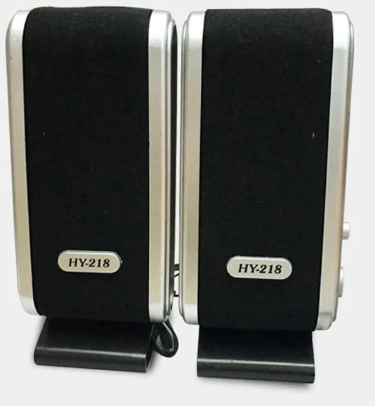 Black notebook mini USB-powered desktop computer speaker with compact design