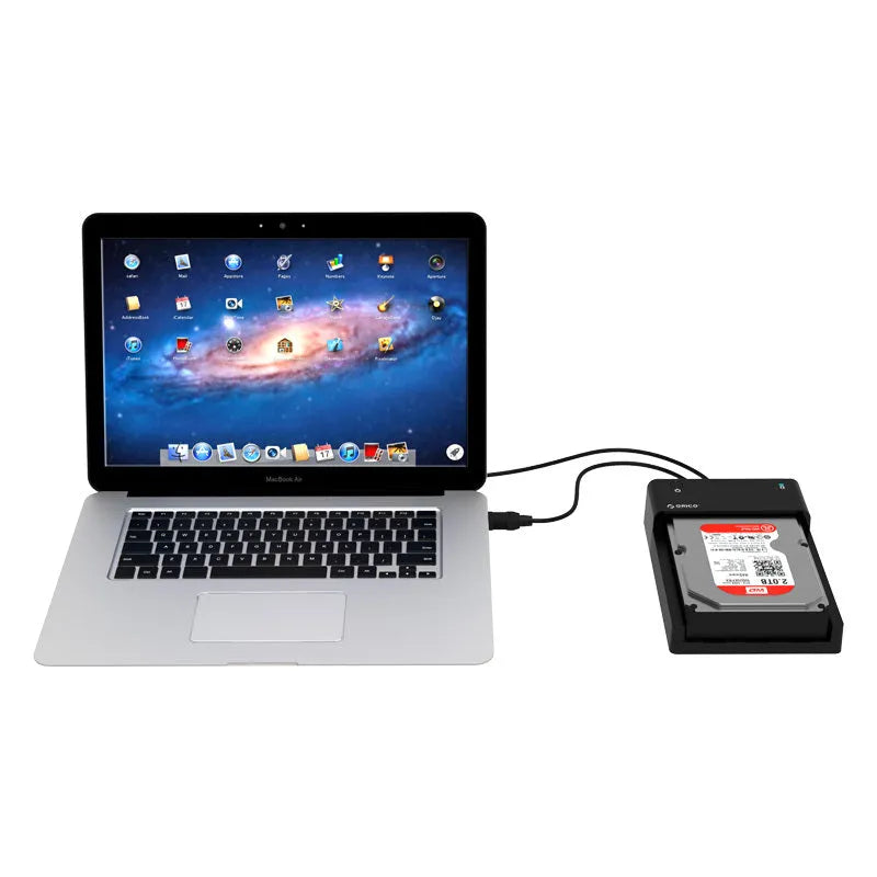 ORICO 6518US3 black external hard drive enclosure for 2.5 and 3.5 inch SATA HDD SSD with USB 3.0