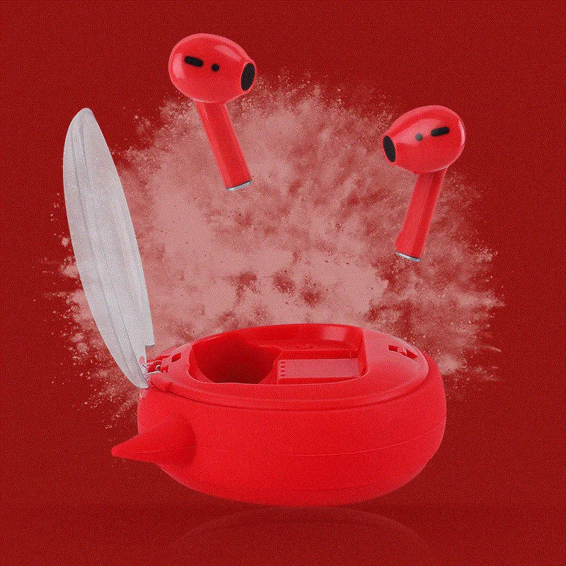 TWS true wireless Bluetooth headset with in-ear design showing colour options