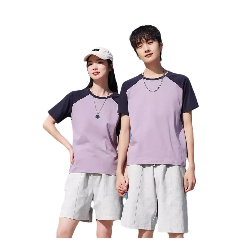 Loose fit round neck t-shirt in cotton blend fabric shown in A050 Apricot Army Green colour.