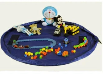 Large waterproof nylon toy storage bag in blue, size 1.5m, with OPP packaging