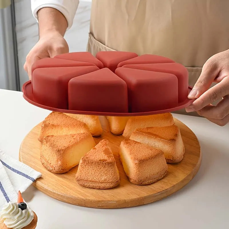 Round silicone cake mold for baking orange cake in modern simplicity style