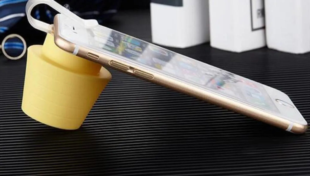 Silicone mobile phone flash lamp shade in blue pink yellow 55x47x61mm