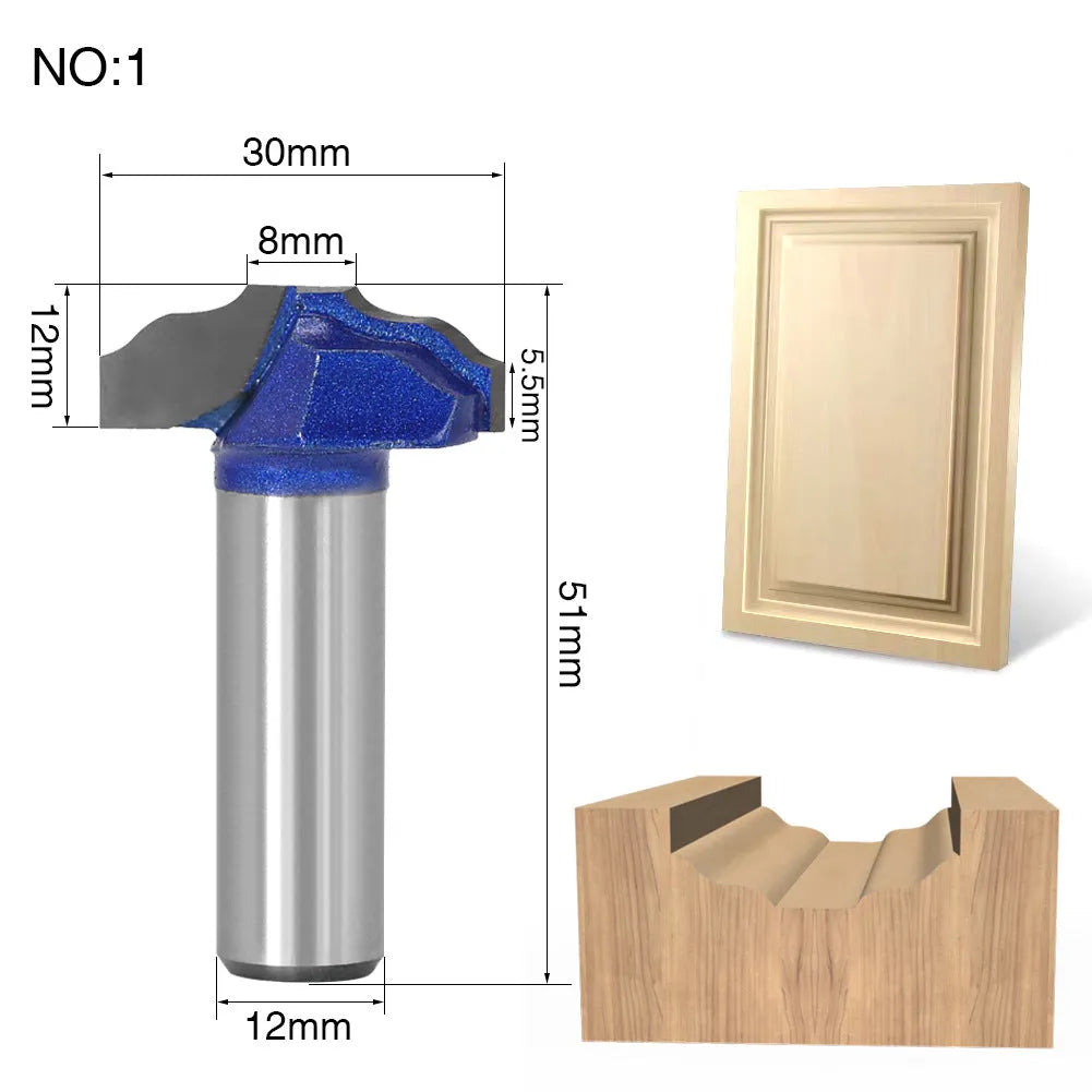 Carbide face milling cutter with 12.7mm shank and 32mm blade for wooden door frame modelling