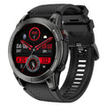S53 Outdoor GPS Sports Call Smart Watch in black or orange with 1.43-inch IPS screen and silicone wristband