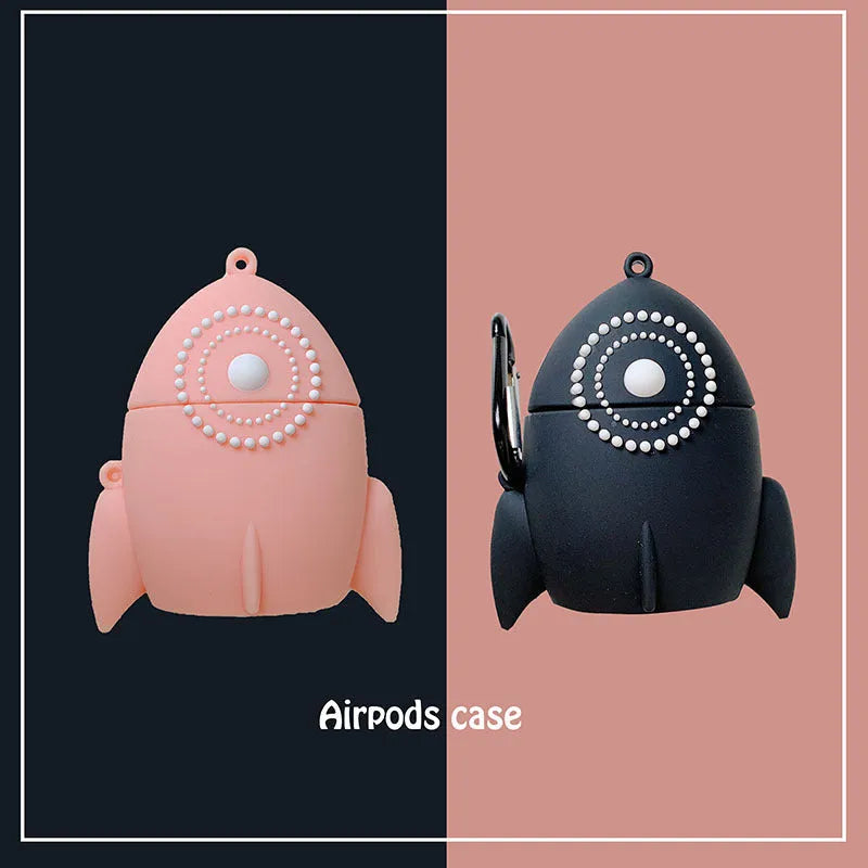 Pink silicone protective case for AirPods 1 and 2 charging case