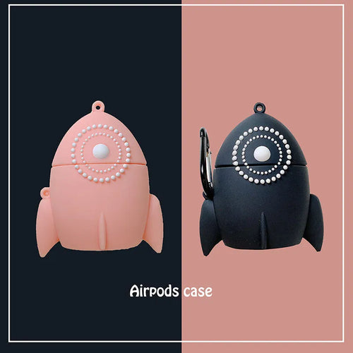 Pink silicone protective case for AirPods 1 and 2 charging case