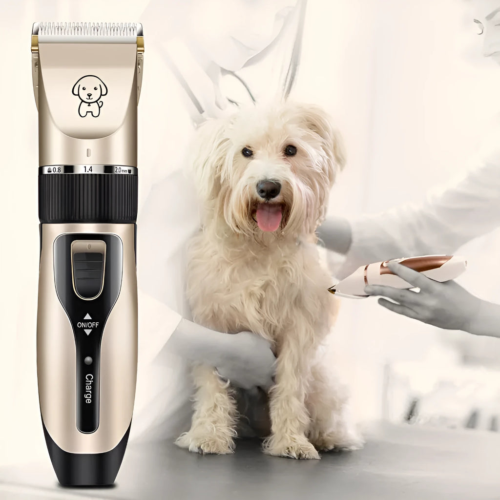 Dog shaver pet electric clippers with titanium ceramic blade and 4-piece positioning comb