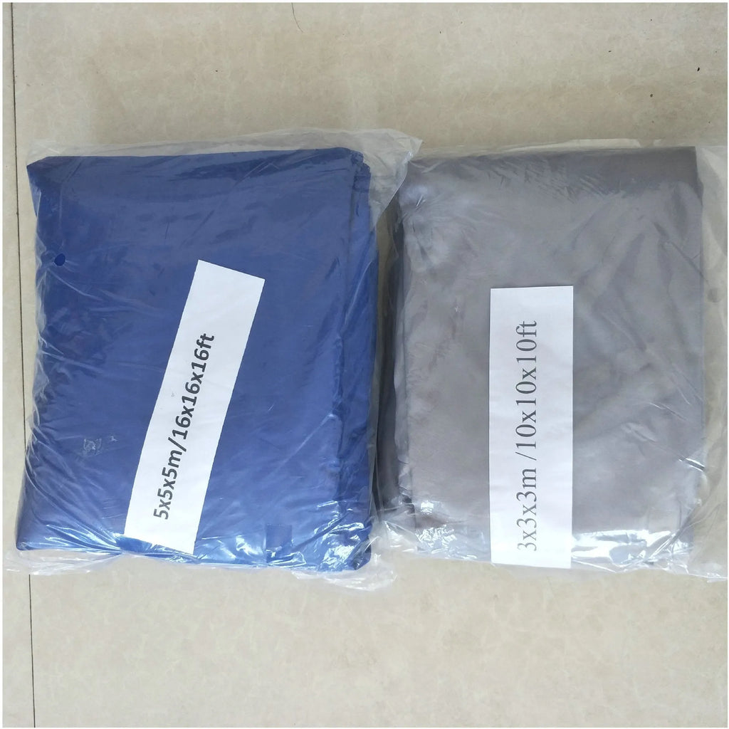 Blue 3x4 metre curved square polyester shade sail providing outdoor UV protection