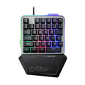Black Robotic G40 one-handed mechanical keyboard with RGB backlit keys on a desk