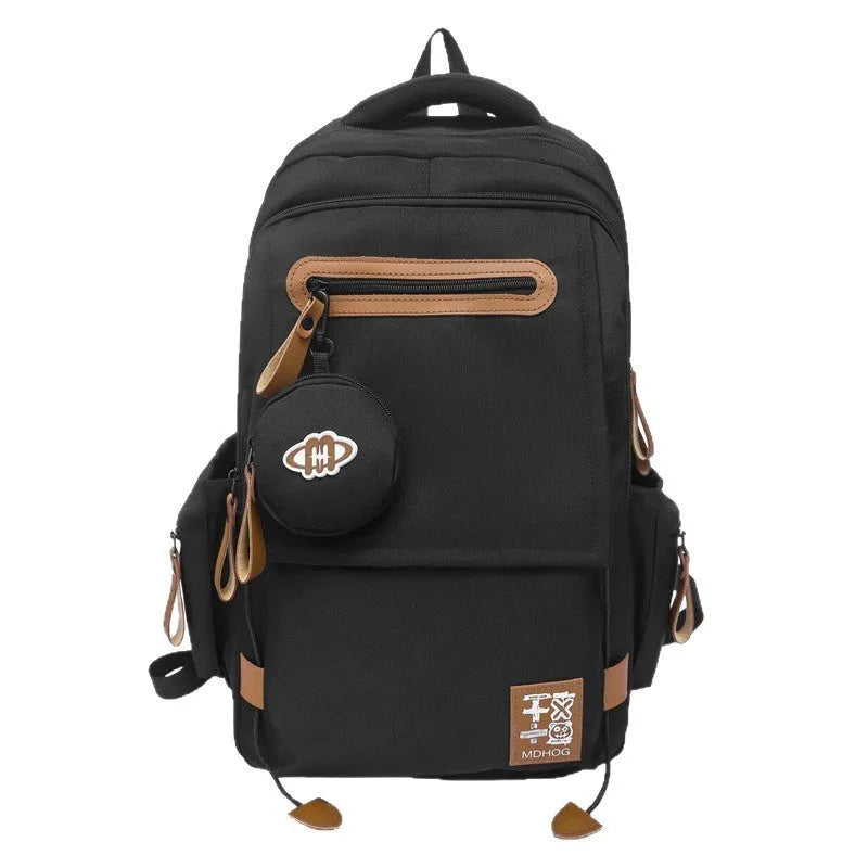 Large waterproof nylon travel backpack with contrast stitching in various colour options