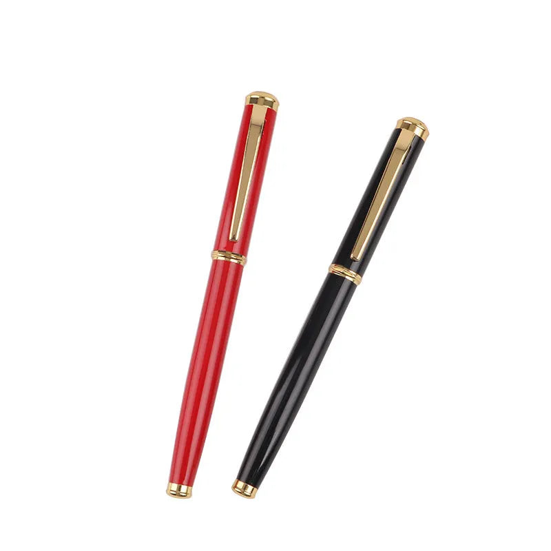 Metal body pen with 0.5mm Yijin nib in black and red colours for office writing
