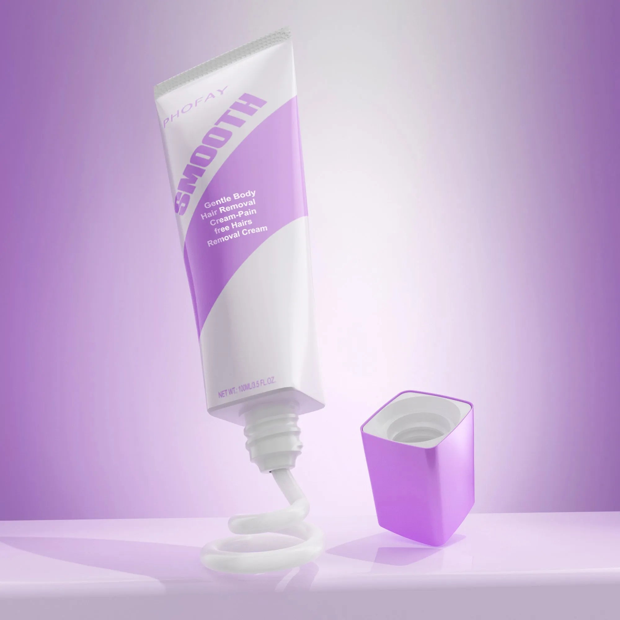 PHOFAY hair removal cream kit with two tubes and plastic scraper tool for pain-free depilatory treatment