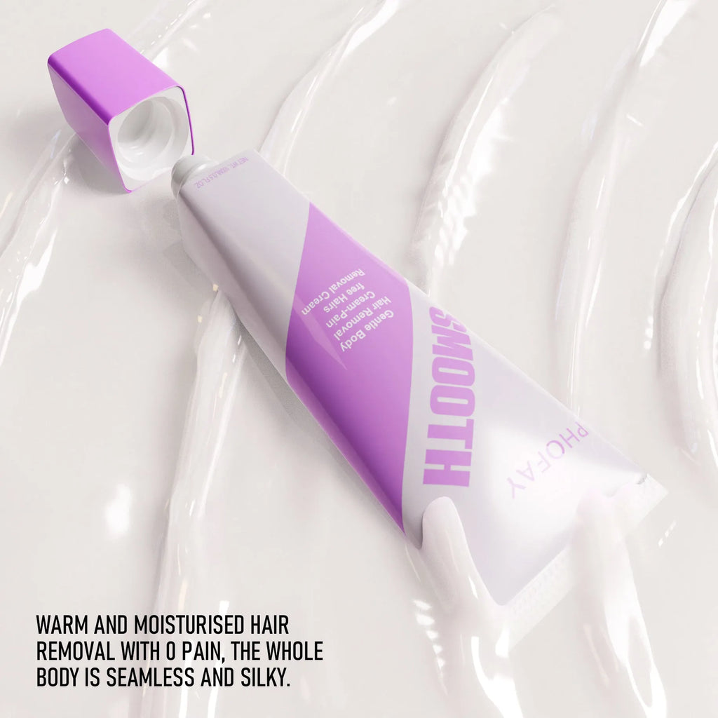 PHOFAY hair removal cream kit with two tubes and plastic scraper tool for pain-free depilatory treatment