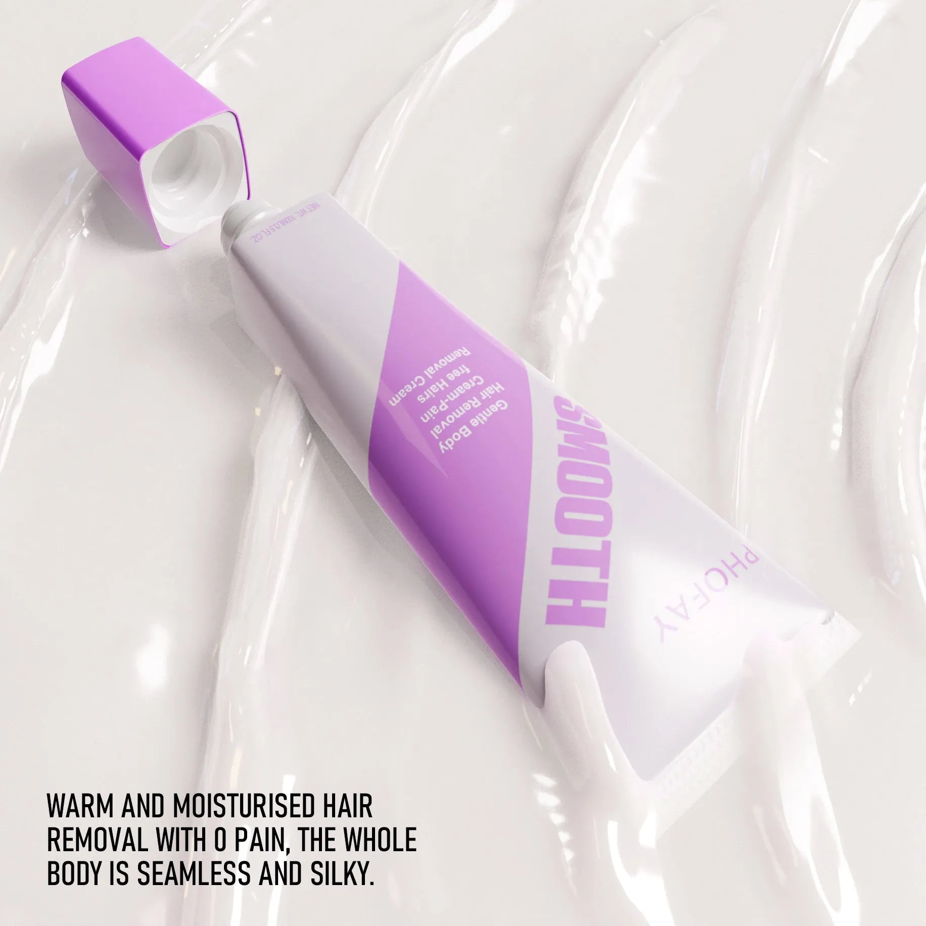 PHOFAY hair removal cream kit with two tubes and plastic scraper tool for pain-free depilatory treatment