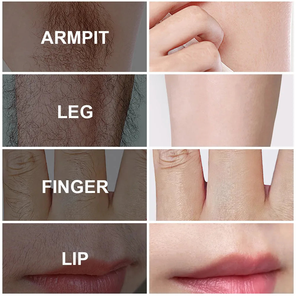 PHOFAY hair removal cream kit with two tubes and plastic scraper tool for pain-free depilatory treatment
