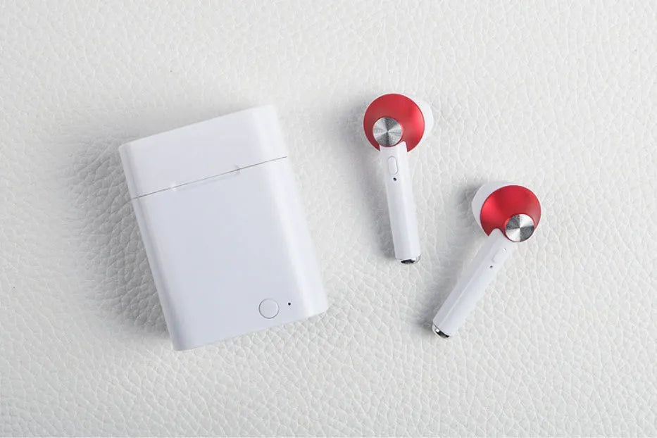 Sports Bluetooth wireless headset in five metallic colours with earbuds