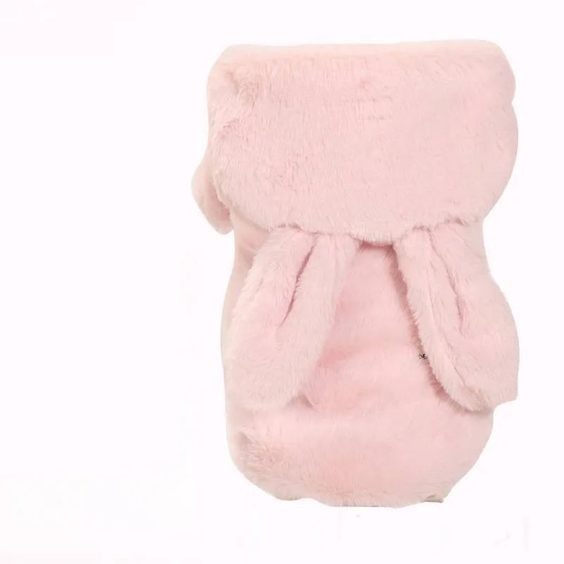 Autumn winter four-leg small dog padded cotton coat in grey loose fit thick lining