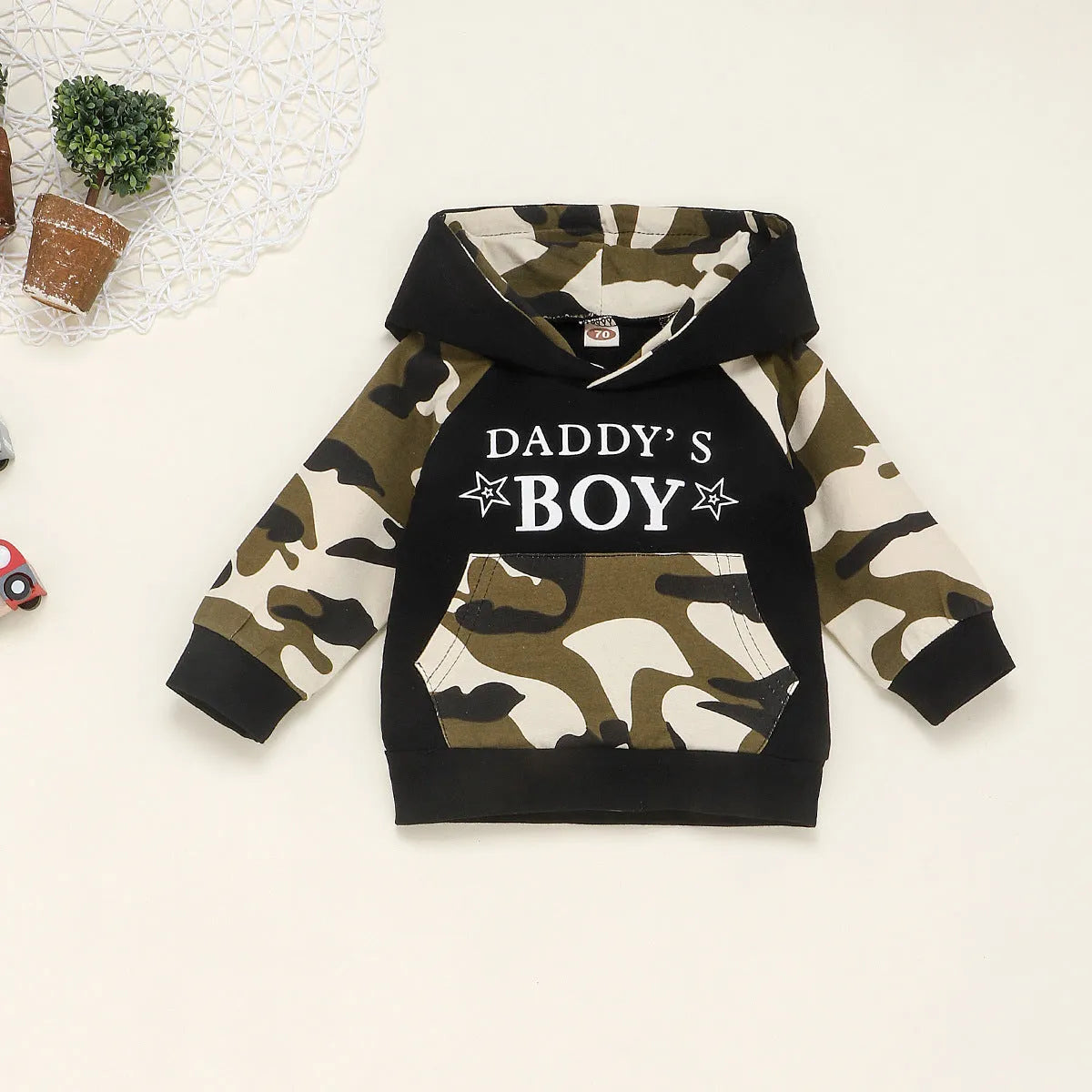 Boys cotton clothing set in green for children aged 1 to 3 years sizes 70-110cm