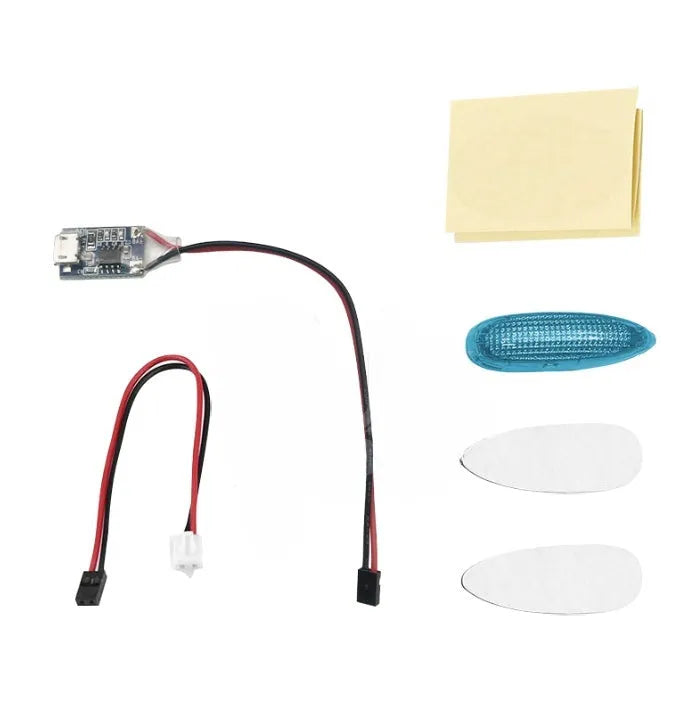 Model aircraft fixed wing navigation light alarm crossing machine with multi-colour LED lights