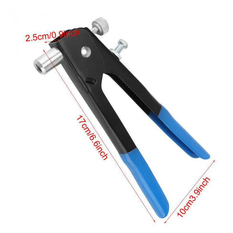 Alloy steel manual riveter nut gun set, model 86PC or 106PC.