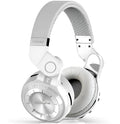 Black and white T2 Smart Edition over-ear Bluetooth headphones with a folding metal design and a detachable audio cable.