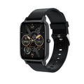 H80 smart watch in black with a 1.69-inch screen showing heart rate and ECG data on the wrist.