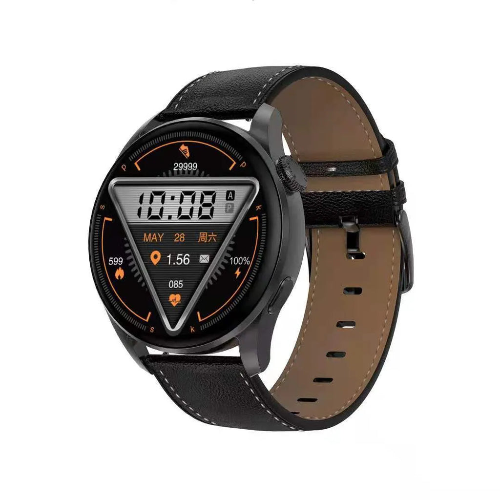 Wireless charging health monitoring sports watch with 1.3-inch screen, TPU strap, heart rate and blood pressure tracking, black crude steel colour