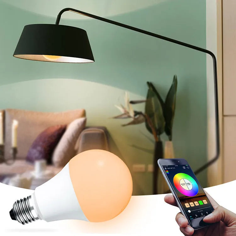 Smart WiFi LED light bulb with voice control for Alexa and Google Home