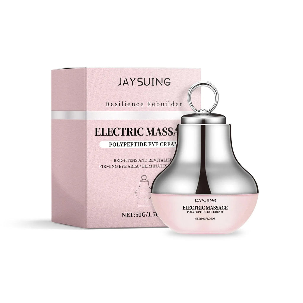 50g tube of electric firming eye cream with massage applicator, 7.7x11cm packaging