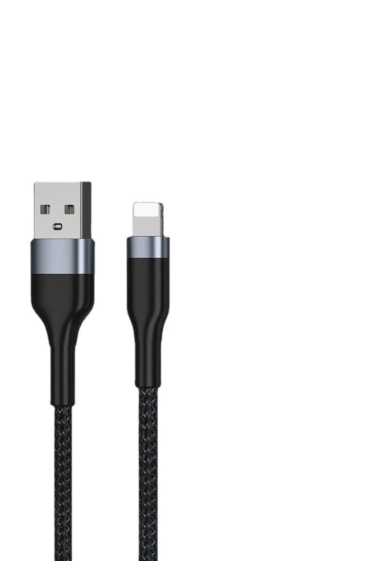 Braided data cable 2m woven fast charging USB Micro USB Type-C black