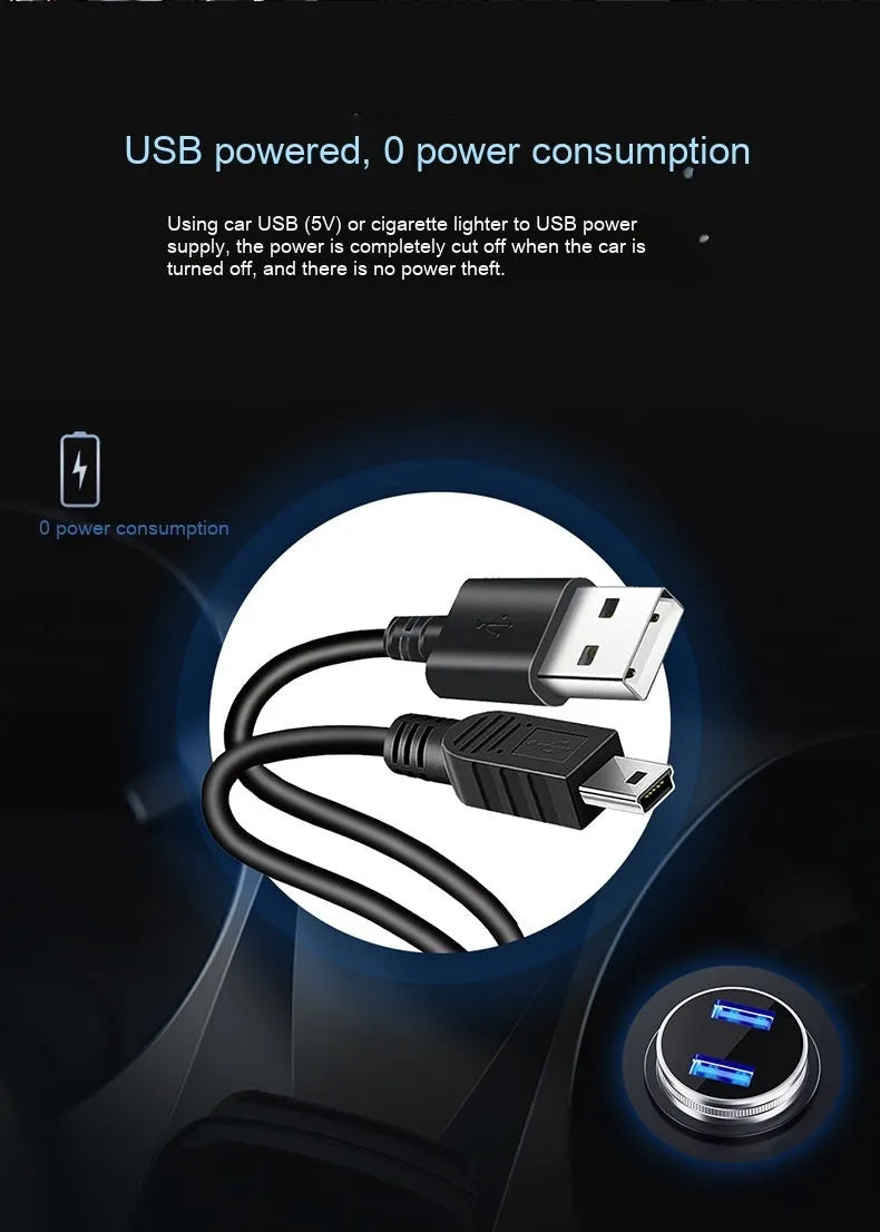 Black universal head-up display car projector for speed and compass on dashboard
