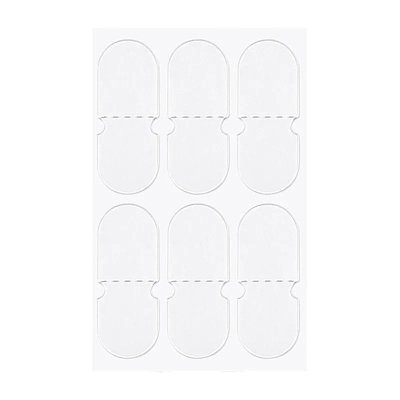 Transparent and frosted disposable ear patches for hair styling support with backing paper