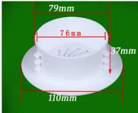 Plastic air conditioner hole sealing kit components including splits, plug caps, and tuyere panels