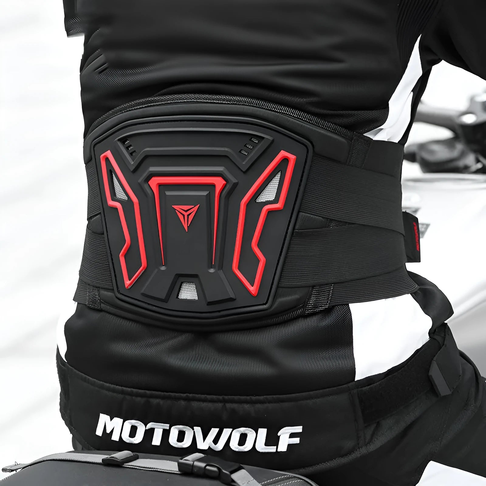 MDL1028 motorcycle waist supporter in black or red colour, sizes M L XL