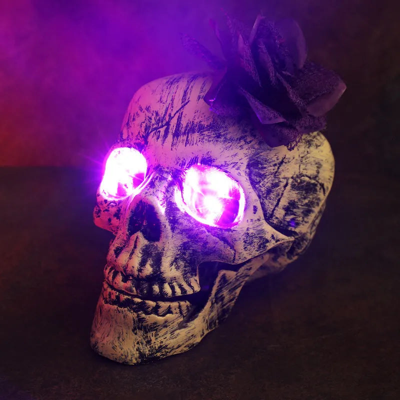 Halloween LED skeleton arm ground stake light with solar panel and battery options for outdoor decoration