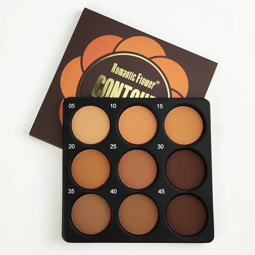 Dark matte makeup palette with nine waterproof eyeshadow colours for punk and fashion looks